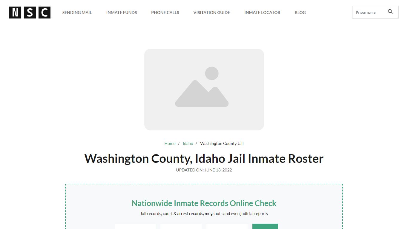 Washington County, Idaho Jail Inmate List